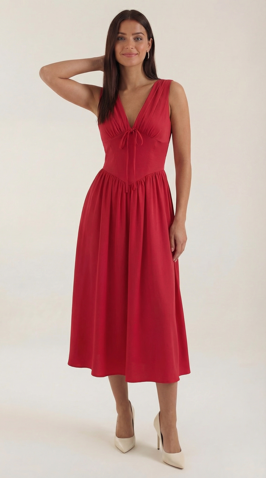 Robe mi-longue d'été corset pour femme