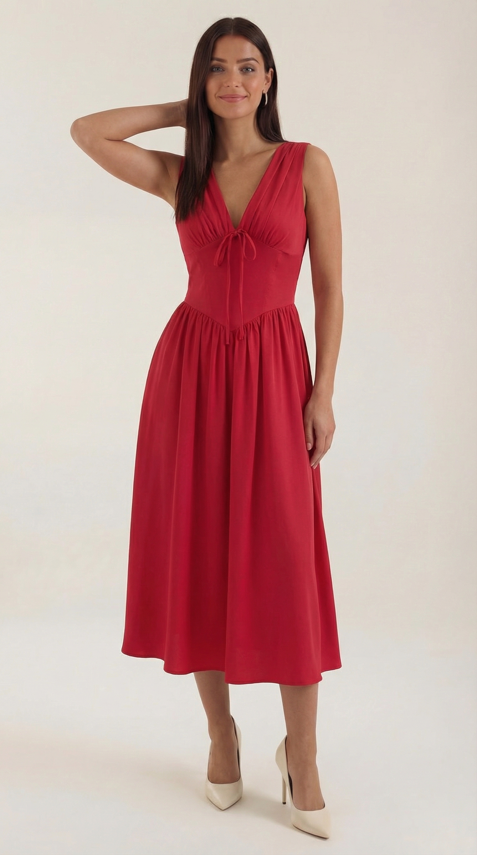 Robe mi-longue d'été corset pour femme
