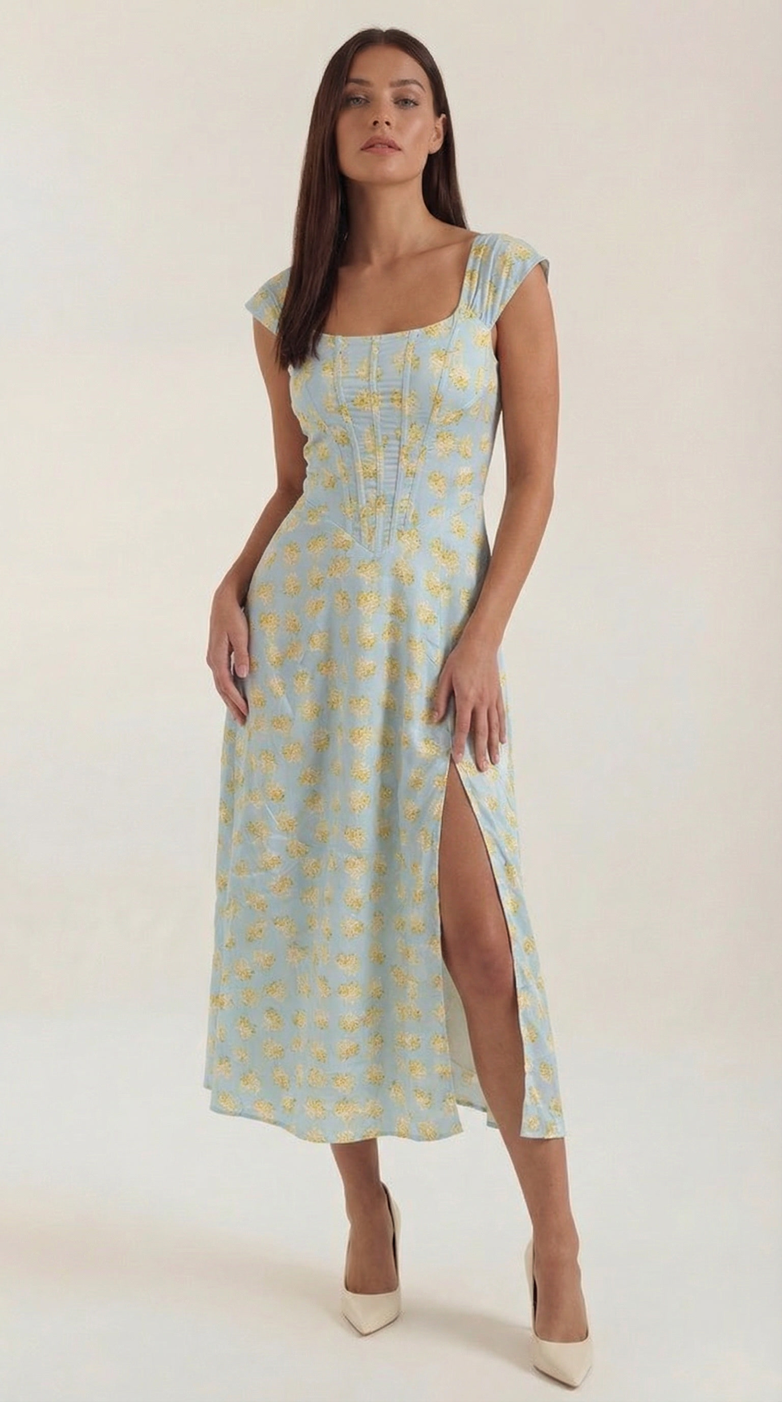 Robe corset midi femme tenue invité mariage