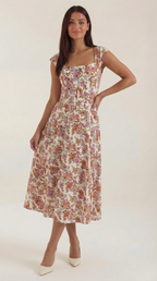 Robe corset midi femme tenue invité mariage