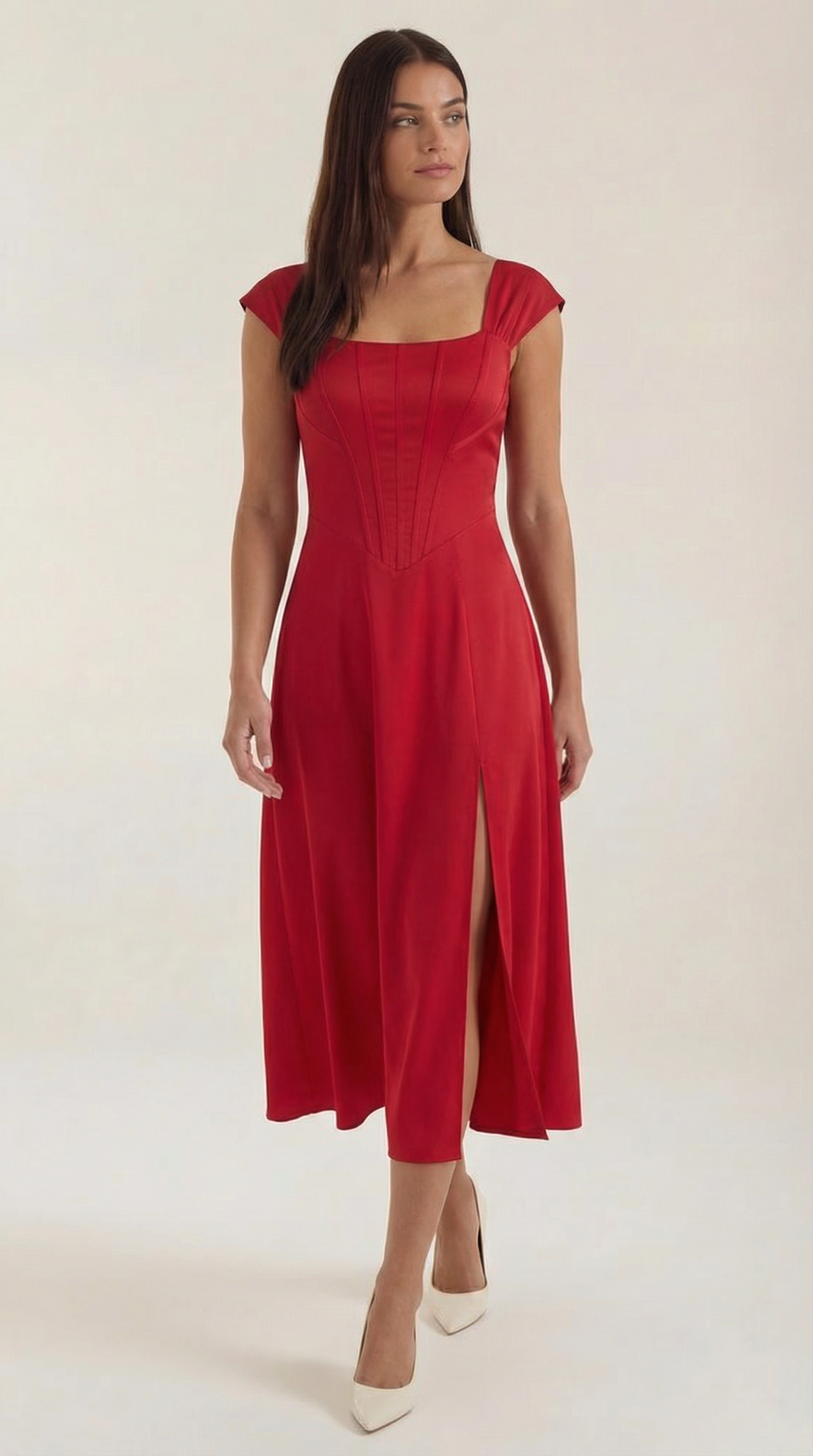 Robe corset midi femme tenue invité mariage