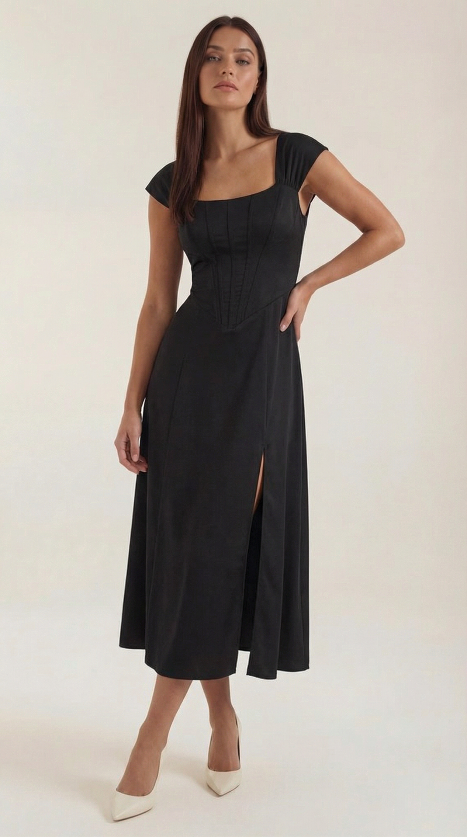 Robe corset midi femme tenue invité mariage