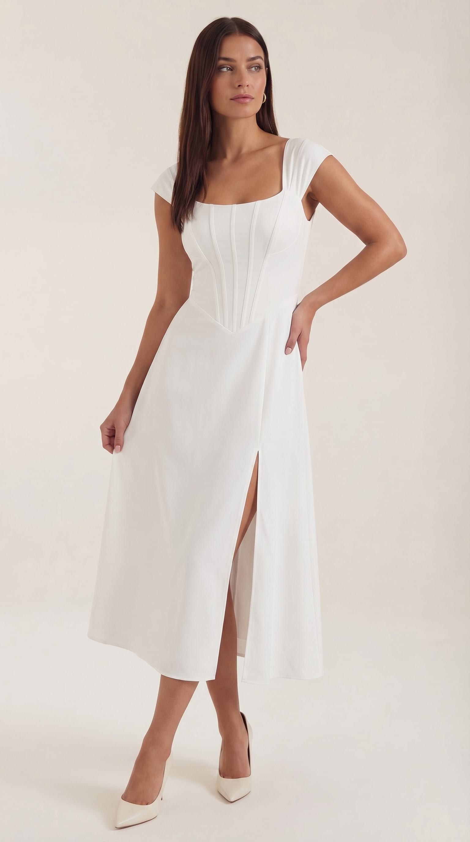 Robe corset midi femme tenue invité mariage
