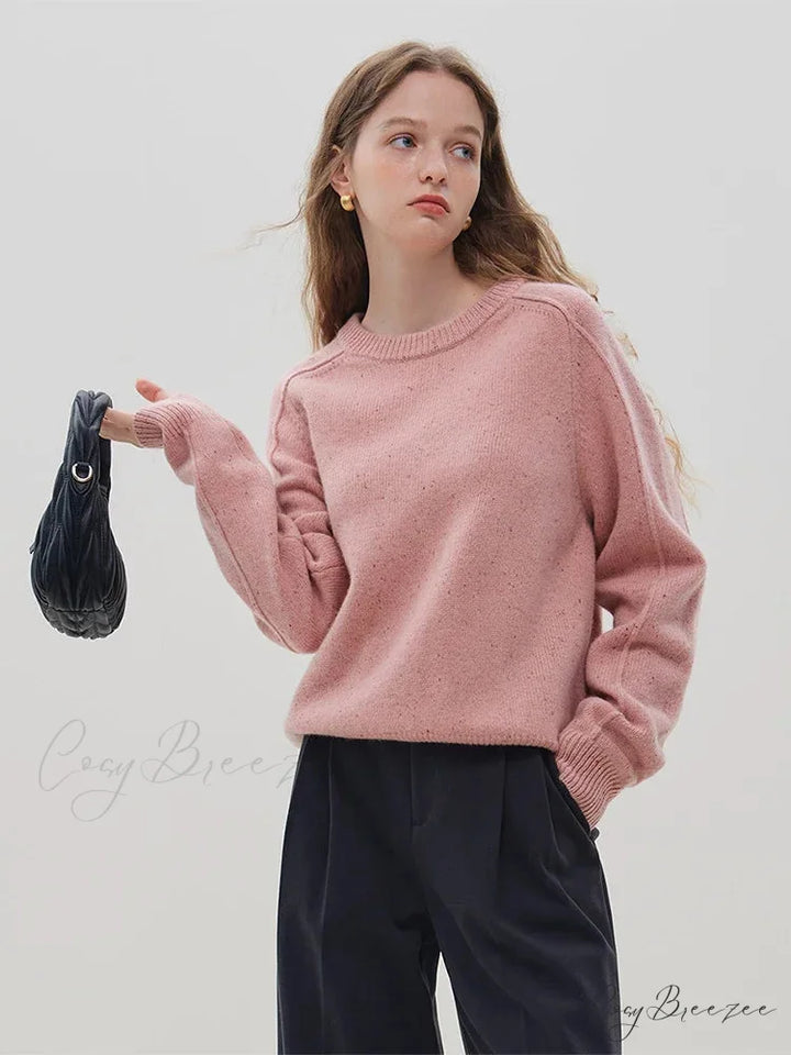 Pull en laine à motif de pois colorés