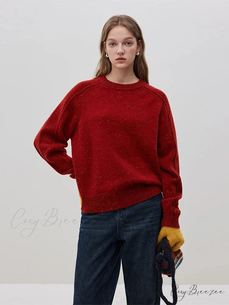 Pull en laine à motif de pois colorés