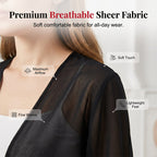 Gilet léger en chiffon transparent femme avec coupe courte