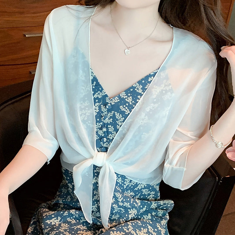 Gilet transparent femme style élégant pour superposition estivale