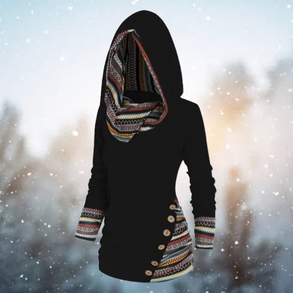 Sweat à Capuche Tribal Décontracté