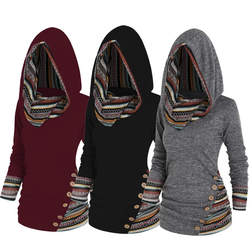 Sweat à Capuche Tribal Décontracté