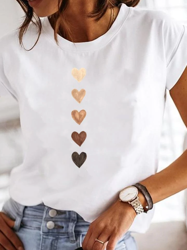 T-shirt stylé aux motifs d'été extravagants