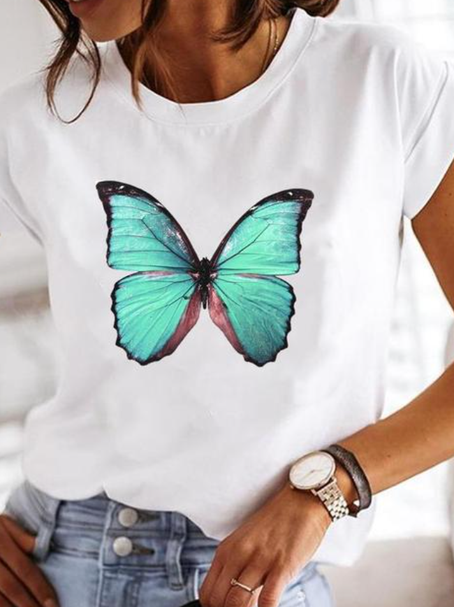 T-shirt stylé aux motifs d'été extravagants