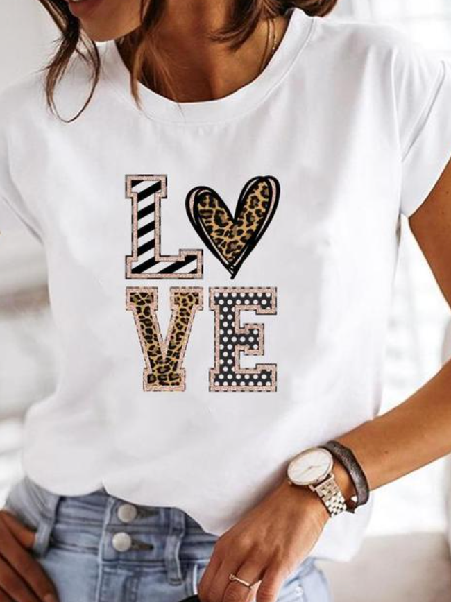 T-shirt stylé aux motifs d'été extravagants
