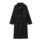 Manteau croisé à manches longues