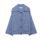 Cardigan en tricot jacquard oversize pour femmes