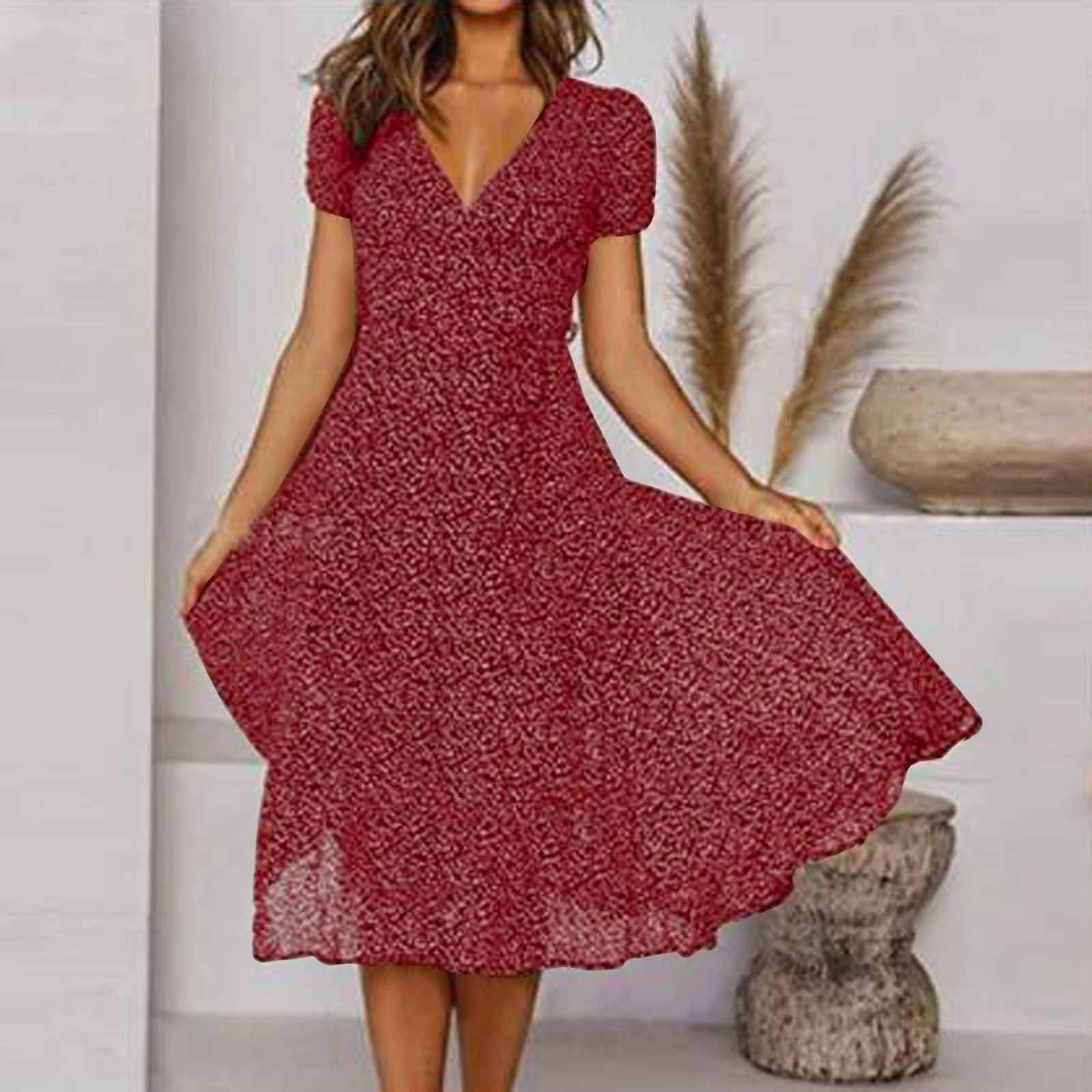 Robe d'été chic pour femme en tissu léger - Disponible en 7 couleurs