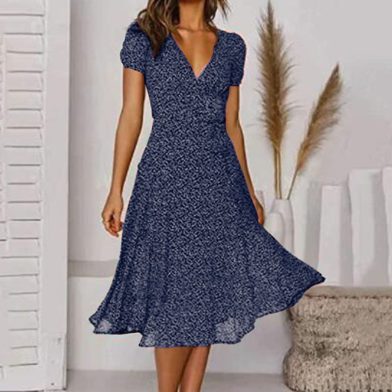 Robe d'été chic pour femme en tissu léger - Disponible en 7 couleurs