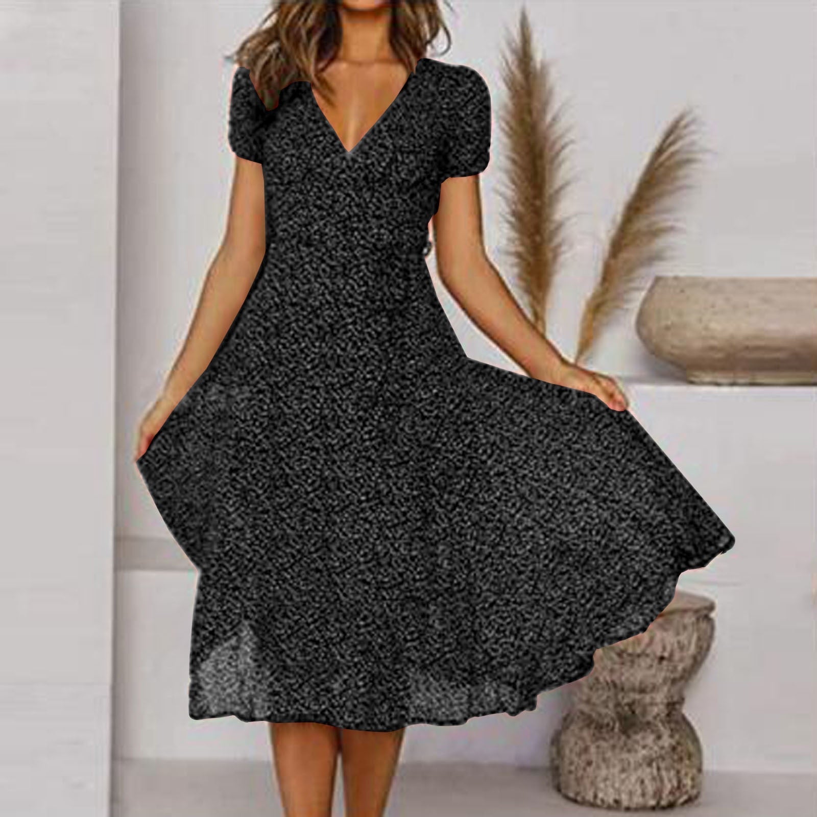 Robe d'été chic pour femme en tissu léger - Disponible en 7 couleurs