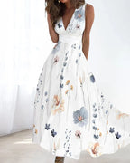 Robe sans manches imprimée