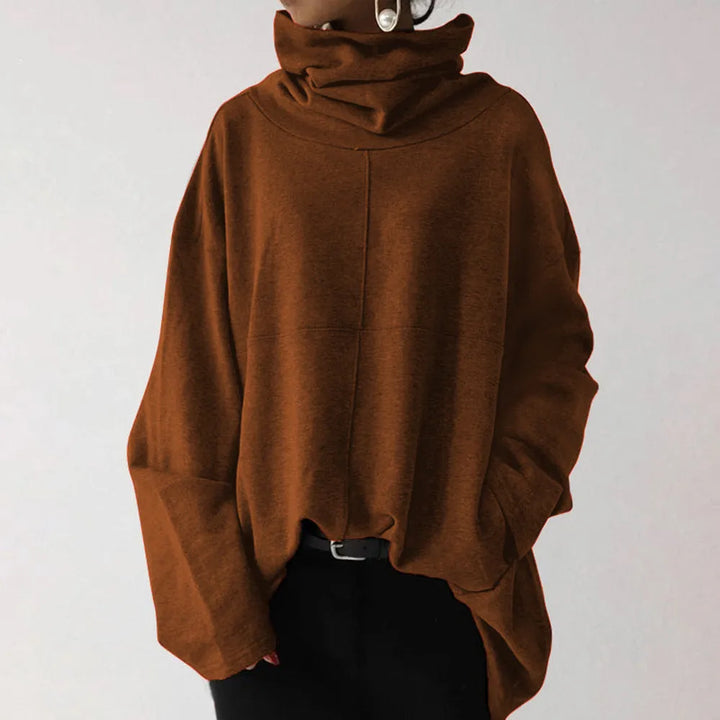 Pauline Laurent | Turtle-Neck Pull tendance de couleur unie