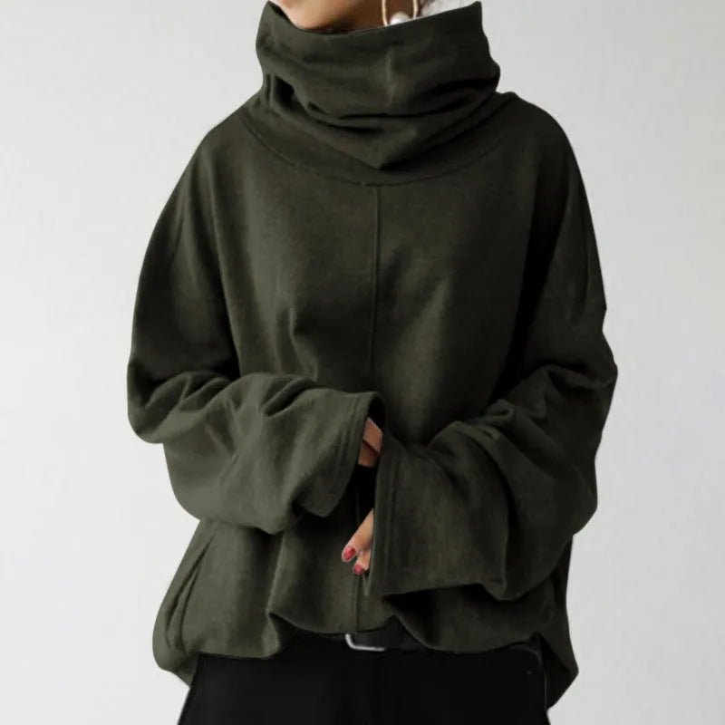 Pauline Laurent | Turtle-Neck Pull tendance de couleur unie