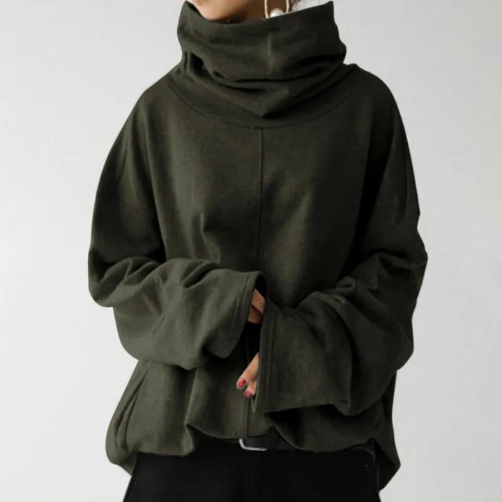 Pauline Laurent | Turtle-Neck Pull tendance de couleur unie