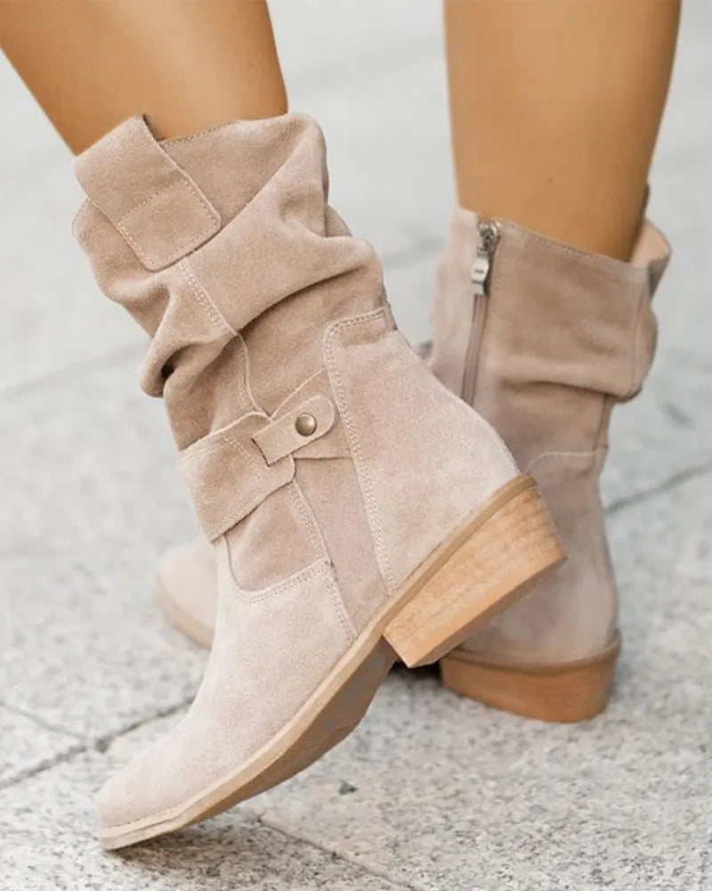 Bottes tendance à talons bas