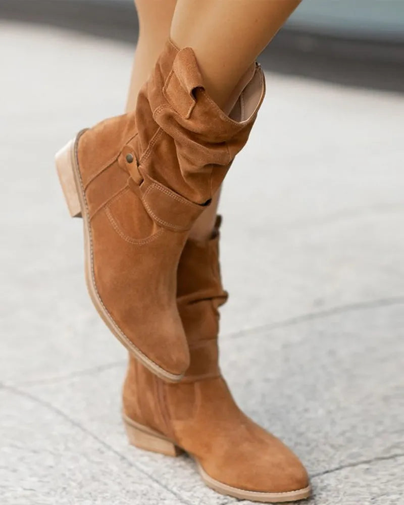 Bottes tendance à talons bas