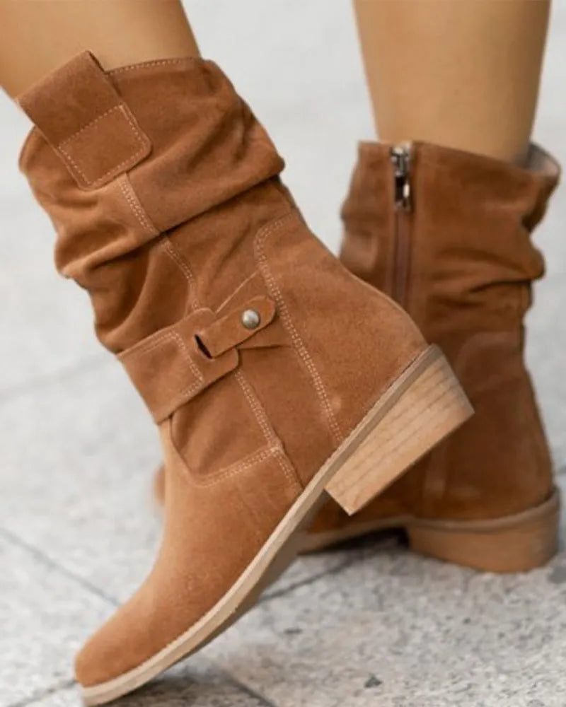 Bottes tendance à talons bas