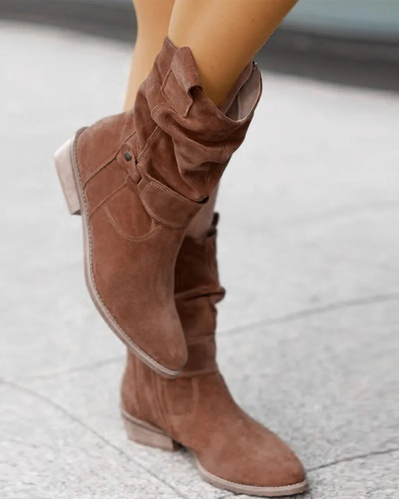 Bottes tendance à talons bas