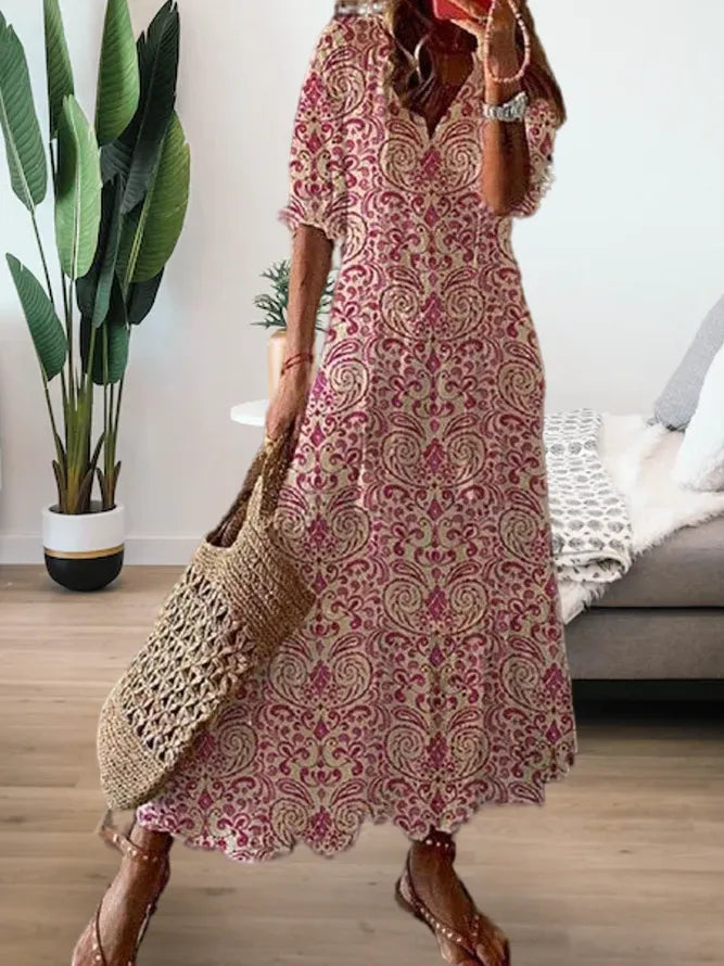 Robe d'été Chic Femme en Tissu Respirant - Élégante et Aérée